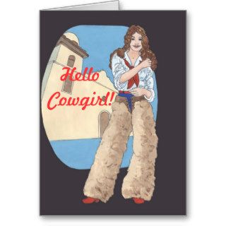 Hello, Cowgirl Greeting Cards