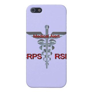 CRPS RSD Medical Alert Silvear Asclepius Caduceus Cover For iPhone 5