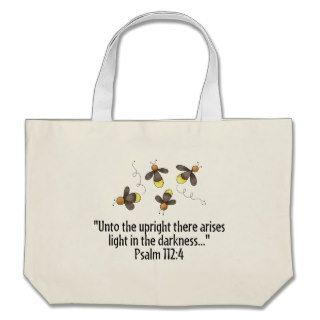 Fireflies or Lighting Bugs with Bible Scripture Tote Bags