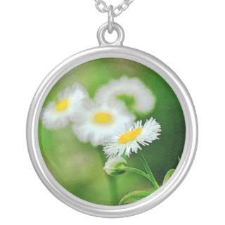 Wildflower photo sterling silver charm necklace