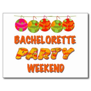 Tropical Bachelorette Party Weekend Postcards