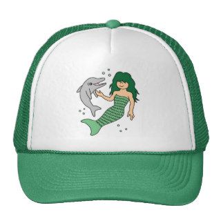 Cartoon Dolphin and Mermaid Hats