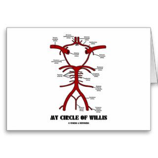 My Circle Of Willis (Arteries Anatomical Humor) Greeting Cards