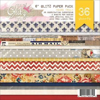 Yours Truly Paper Pad 6"X6" 36 Sheets 12 Designs/3 Each Glitz Design Paper Packs
