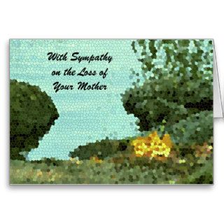 With Sympathy Loss of Mother Yellow Flowers Mosaic Card