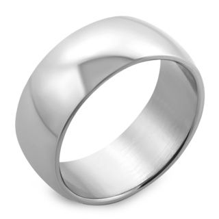 Stainless Steel Polished Wide Ring (7.85 mm) Men's Rings