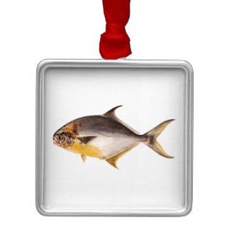 Vintage Pompano Fish   Game Fishes Template Blank Christmas Ornament