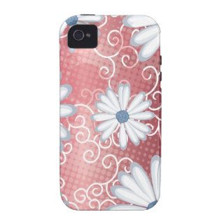 Red White Blue Floral Tribal Daisy Tattoo Pattern Case For The iPhone 4