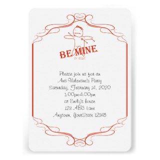 Be Mine or Else Anti Valentine Party Invitation