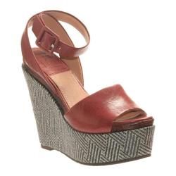 Women's Bacio 61 Piglio Hunting Red Leather Bacio 61 Wedges