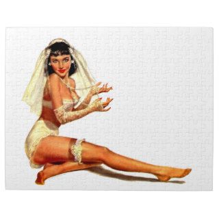 Here Comes The Bride Pin Up Girl ~ Retro Art Jigsaw Puzzles