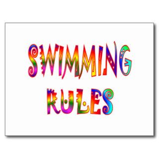 Swimming Rules Post Cards