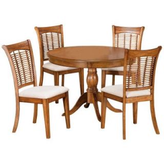 Hillsdale Furniture Bayberry 5 Piece Oak Round Dining Set 4766DTBCRND