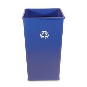 Rubbermaid Commercial Products 50 gal. Untouchable Blue Square Recycling Container FG 3959 73 BLU