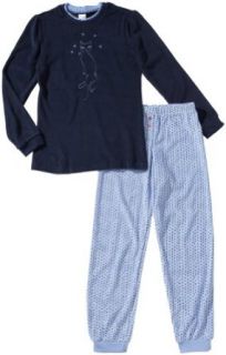 Schiesser Mädchen Pyjama 139848 804, Gr. 164, Blau (804 nachtblau) Bekleidung