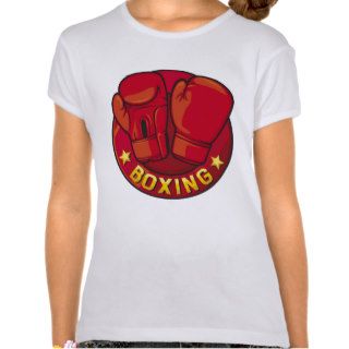 Boxing red gloves logo t shirts