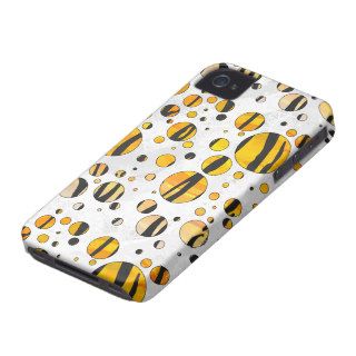 Tiger Black and Orange Print iPhone 4 Case Mate Cases