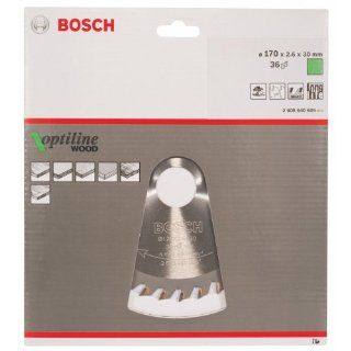 Bosch Zubehör 2608640605 Kreissägeblatt Optiline Wood 170 x 30 x 2,6 mm, 36 Baumarkt