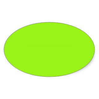 Bright Chartreuse Green Oval Sticker