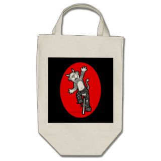 Bad Evil Monkey Riding Unicycle Tote Bag