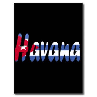 Havana, Cuba Flag Postcard