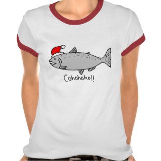 Cohohoho Christmas Salmon Doodle T Shirt