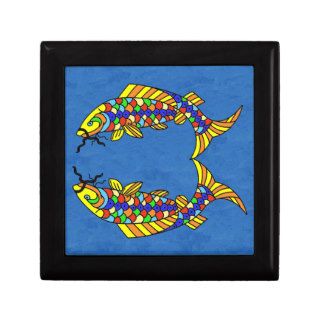 Colorful Fancy Pisces Fish Trinket Boxes