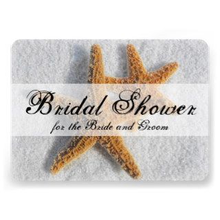 Starfish Sand Beach Couples His/Hers Bridal Shower Personalized Invitations