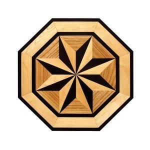 PID Floors 3/4 in. Thick x 24 in. Octagon Medallion Unfinished Decorative Wood Floor Inlay MT003 MT0030