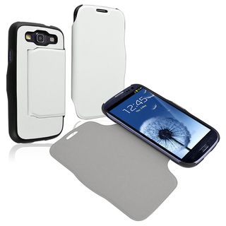 BasAcc White Leather Case for Samsung Galaxy S III i9300 BasAcc Cases & Holders