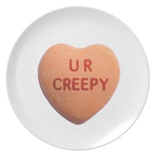 You’re Creepy Orange Candy Heart Party Plates