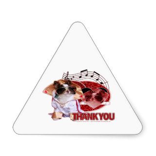 Thank You   Thank You Very Much   Chihuahua  Gizmo Triangle Stickers