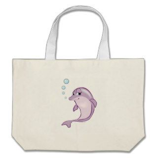 Cute Dolphin Tote Bags