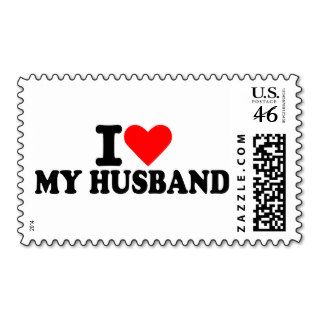 I love my husband postage stamp