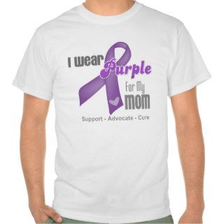I Wear a Purple Ribbon For My Mom T shirts