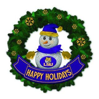 LSU Snowman LED Wreath  Sports Fan Hanging Ornaments  Sports & Outdoors