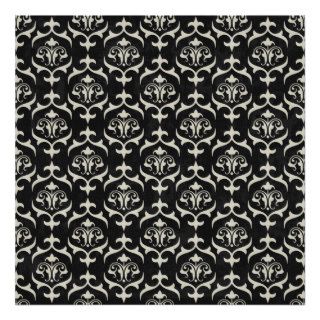 BLACK WHITE SCROLL SWIRL PATTERNS BACKGROUNDS WALL POSTER