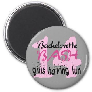 Girls Having Fun Bachelorette Bash 2014 Refrigerator Magnet