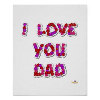 I Love You Dad Candy Hearts Print
