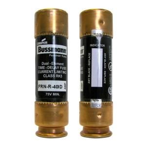40 Amp 250 Volt EasyID Fusetron Dual Element Time Delay Current Limiting Fuse FRN R 40ID