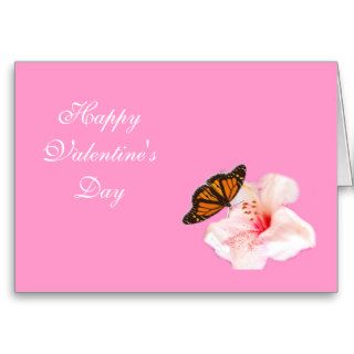 Happy Valentine's Day. flower and butterfly Card