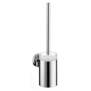 Hansgrohe E Wall Mounted Brass Toilet Brush Holder in Chrome 40522000