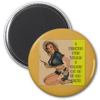 Cowgirl Chic It's Go Time Refrigerator Magnet