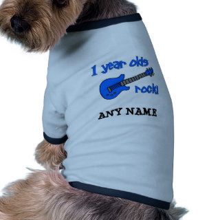 1 year olds rock Personalized Baby's 1st Birthday Dog T Shirt