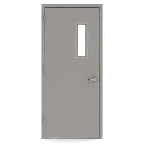 L.I.F Industries 36 in. x 80 in. Vision Lite 520 Right Hand Door Unit with Welded Frame UWVS3680R