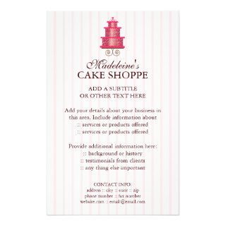 Elegant Cake Custom Bakery Business Flyer