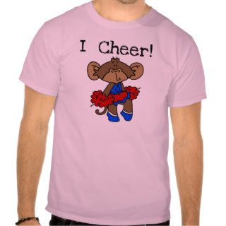 Monkey Cheerleader Blue and Red Tshirts and Gifts