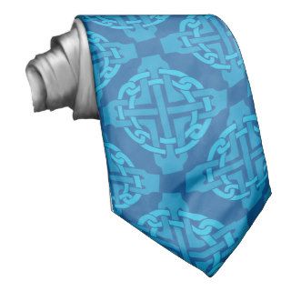 Turquoise Celtic Knot  Design  Mans' Tie