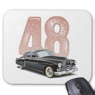 Vintage 1948 Cadillac Coupe Black classic car Mousepads