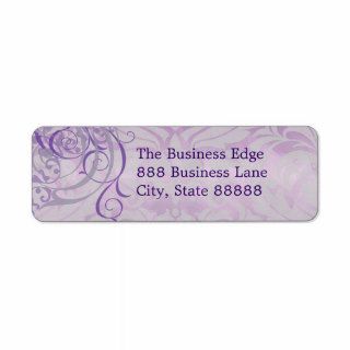 Vintage Rococo Purple Business  Address Label